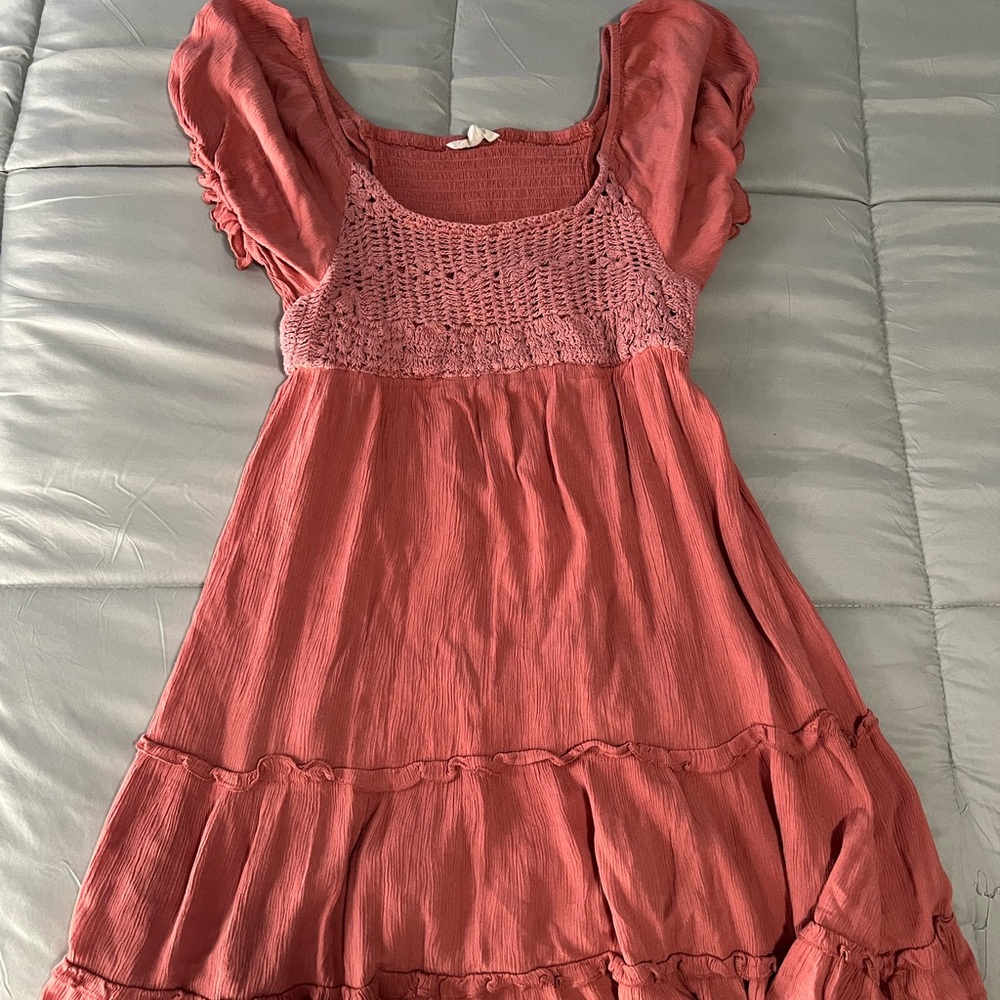 Girls' Pink Ruffled Dress
